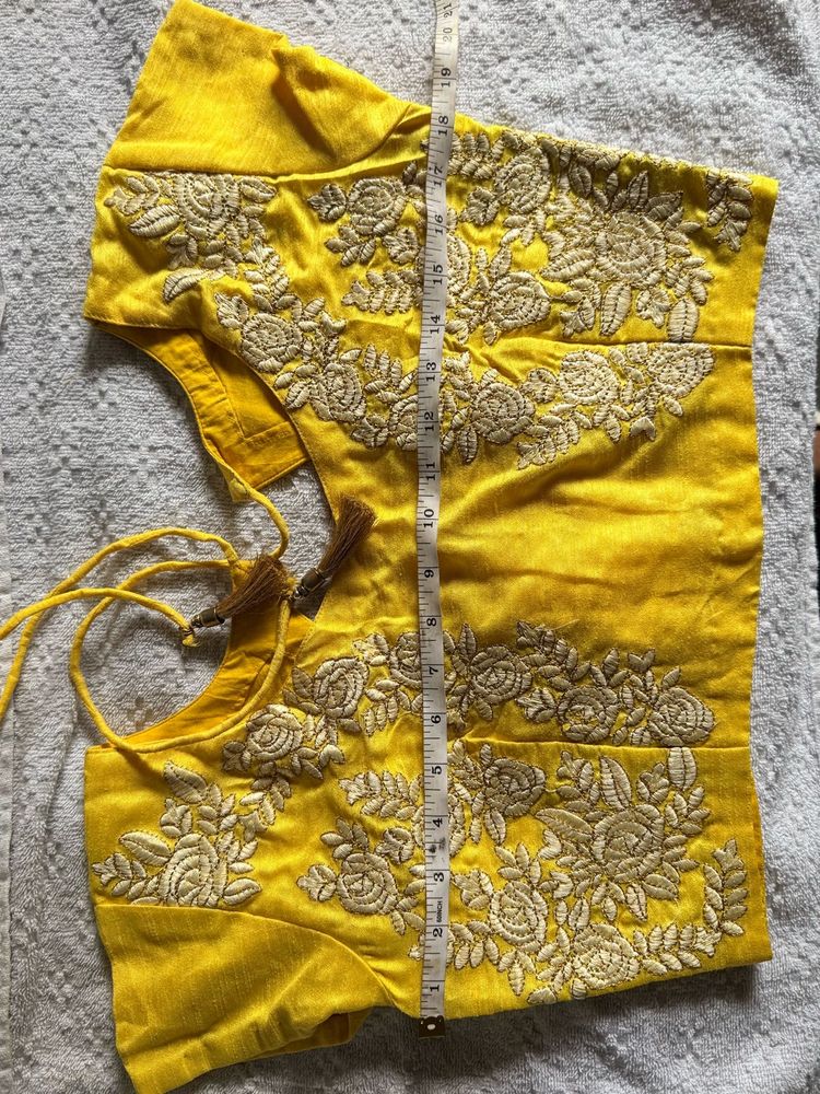 Vibrant Yellow Embroidered Blouse