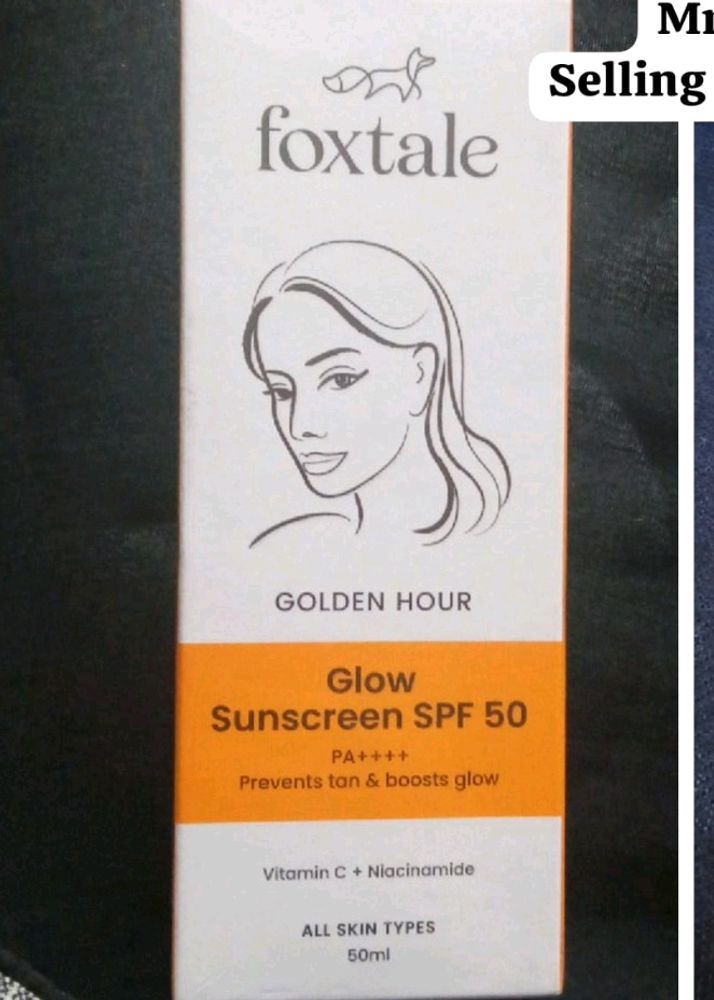 Glow Sunscreen Spf 50 With Vitamin C &amp; Niacinamide