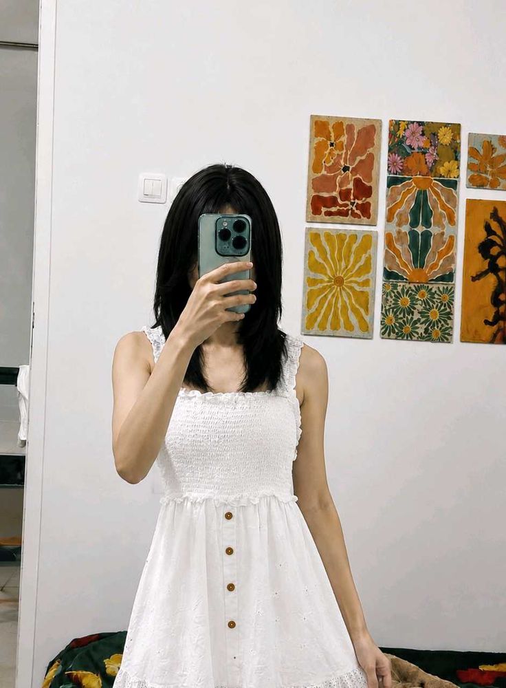 Zudio White Midi Dress