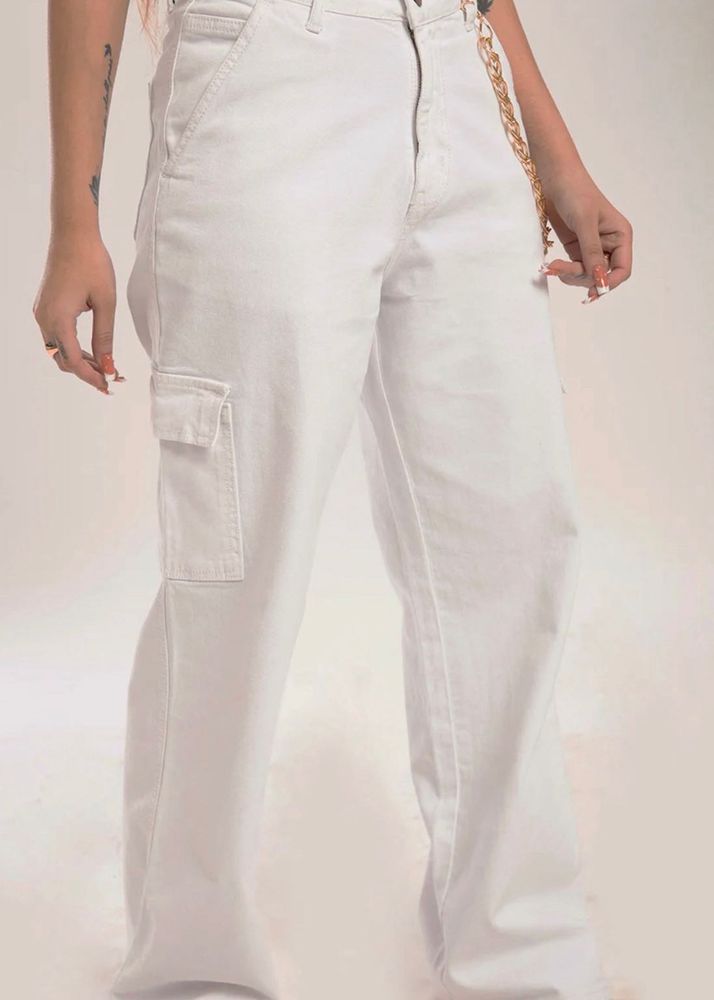 Off Duty India White Cargo Jeans – Brand New, Size