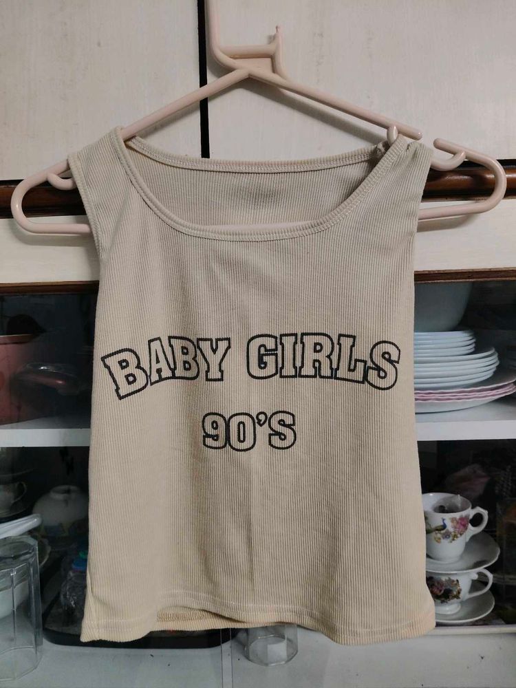 Retro Baby Girls 90's Ribbed Tank Top
