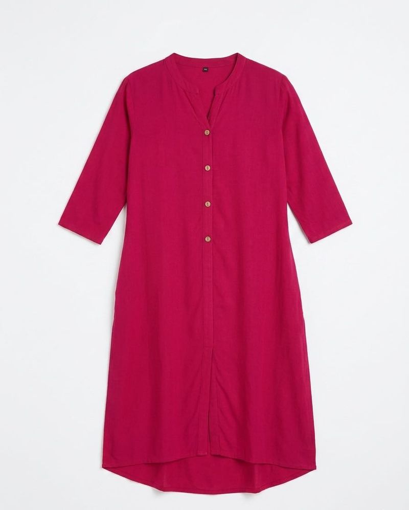 Vibrant Pink Kurta/ Long Kurta