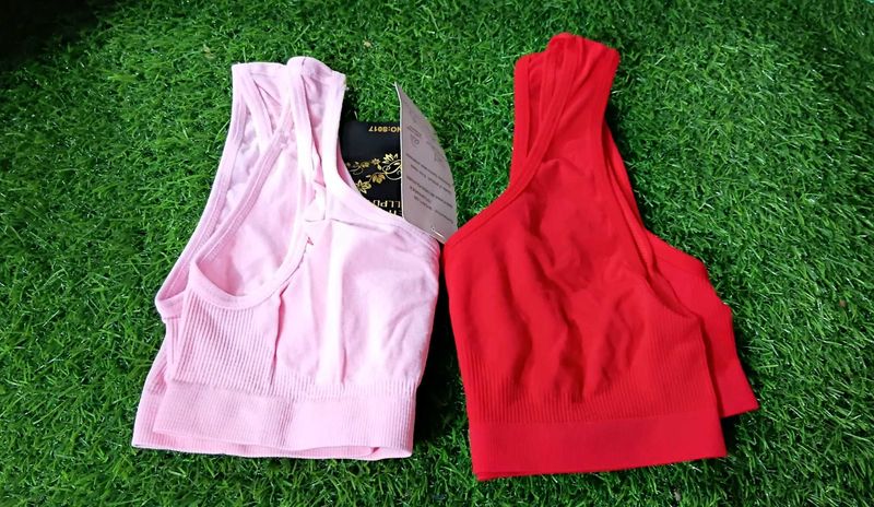 Sports Bra  Combo  Red N Pink