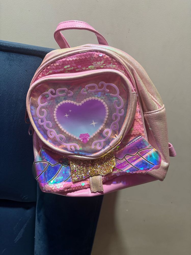 Sparkly Pink Heart Backpack