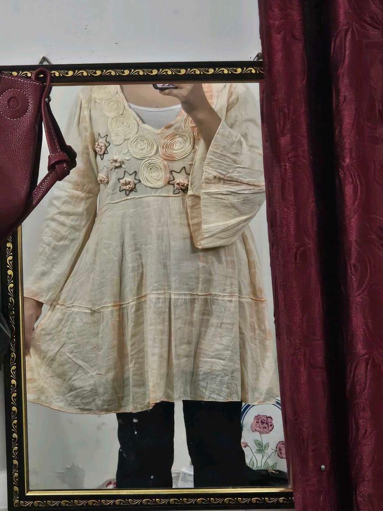 Boho Floral Embellished Kurta