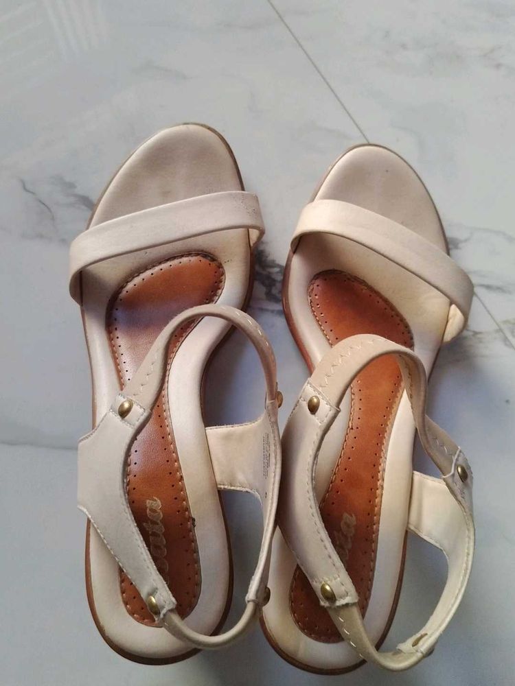 BATA Stylish Beige Sandals