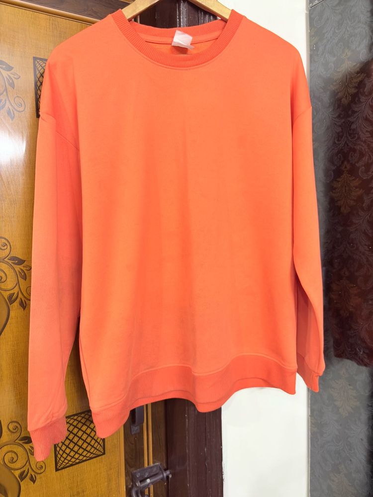 Orange Pullover Sweater(minor invisible stain can