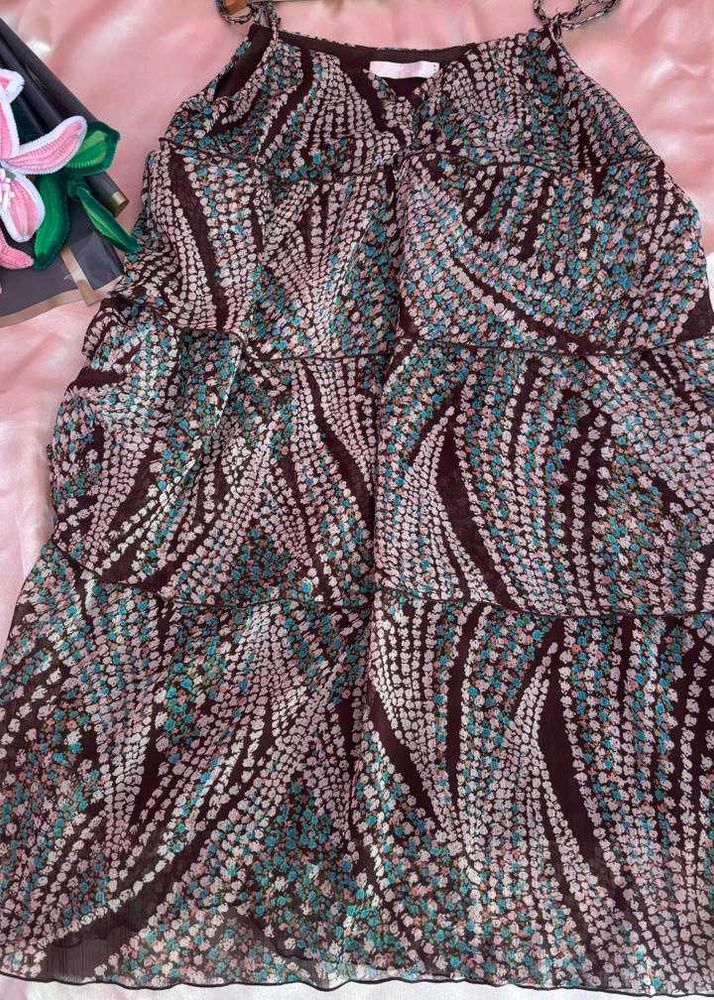 Tiered Printed Mini Dress