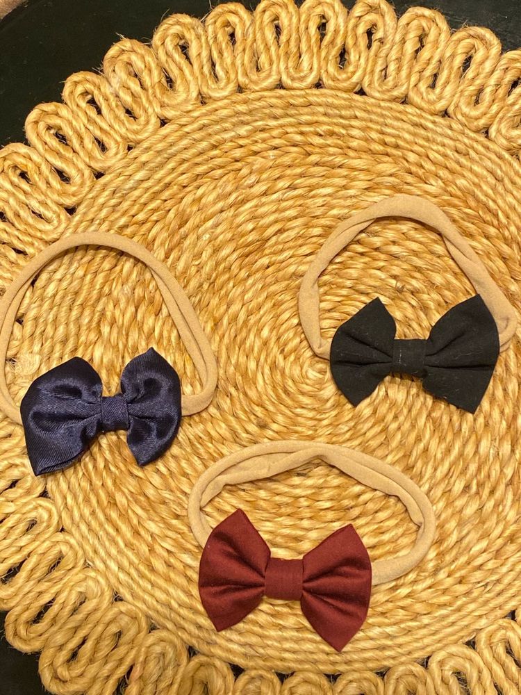 3-Pack Baby Bow Headbands - Classic Kk Colors