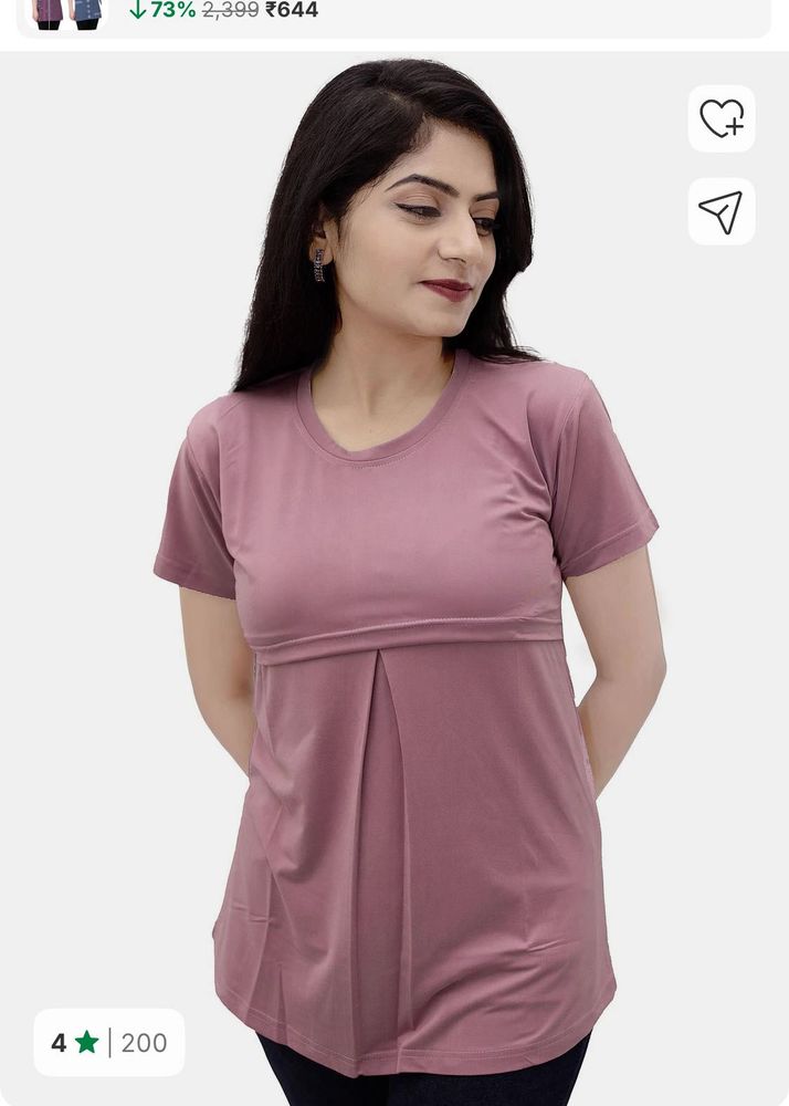 Comfortable Maternity Top - Pink