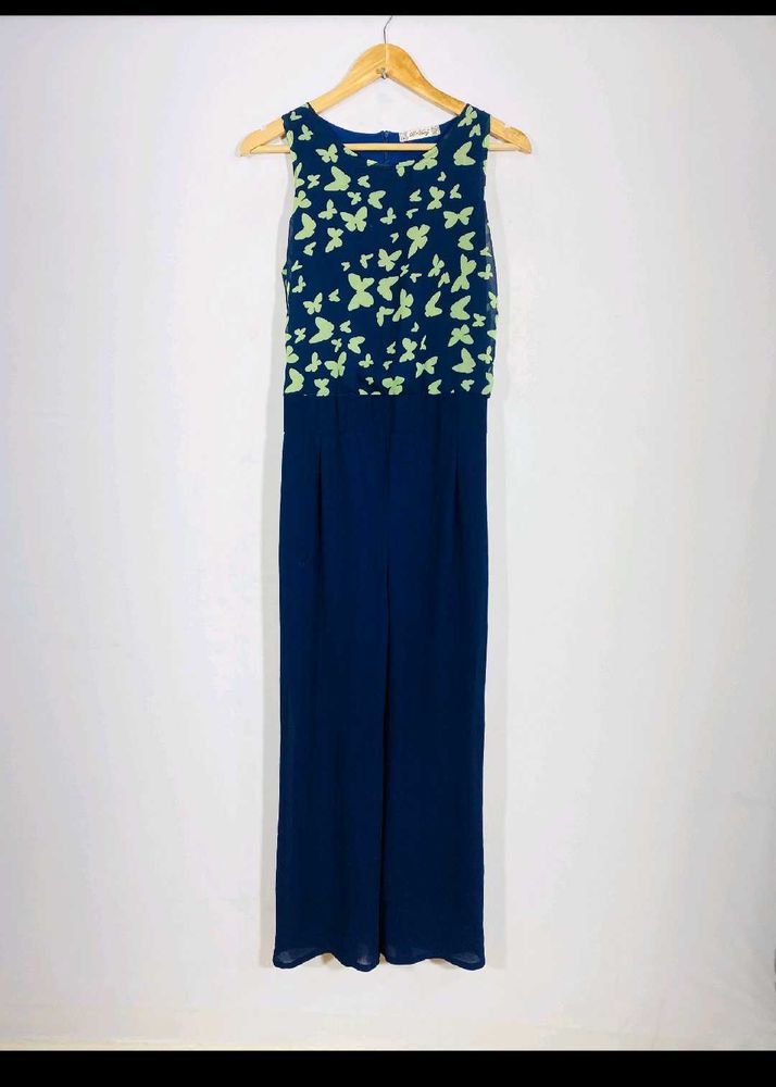 Chic Butterfly Print Jumpsuit
