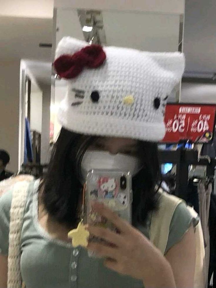 Hello Kitty Crochet Beanie