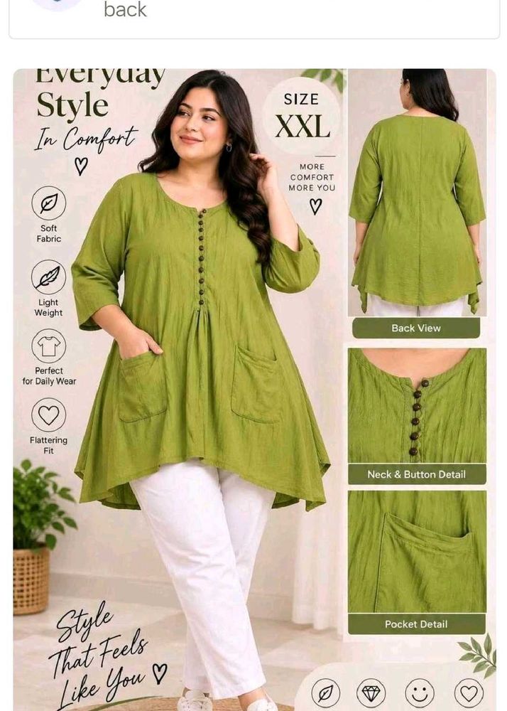 Comfortable Everyday Green Kurta