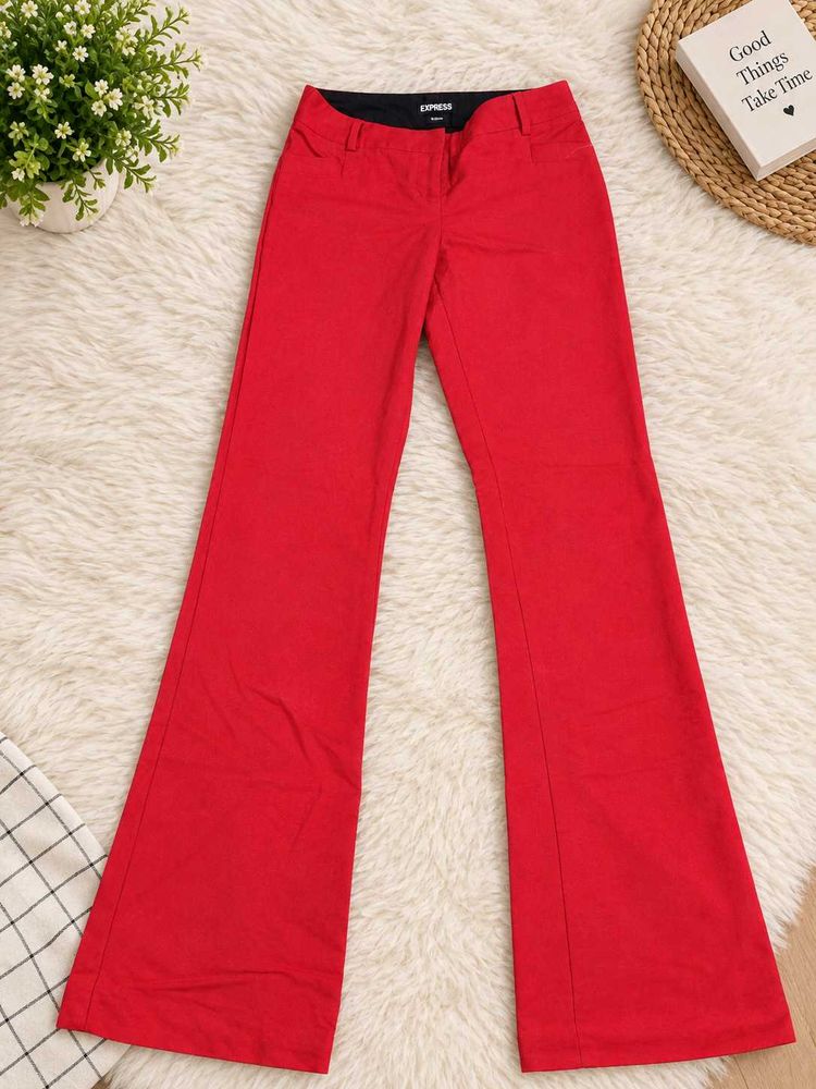 Express Red Flare Pants