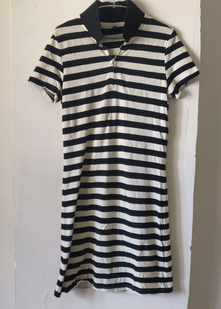 Casual Striped T-shirt Dress 😍