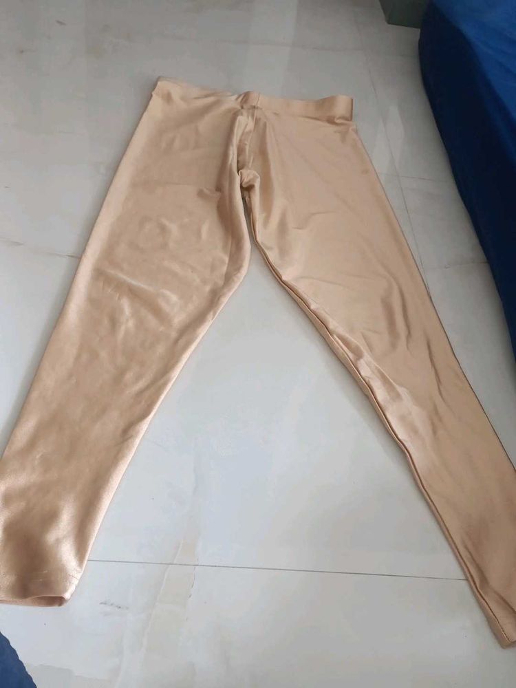 Shimmering Beige Palazzos