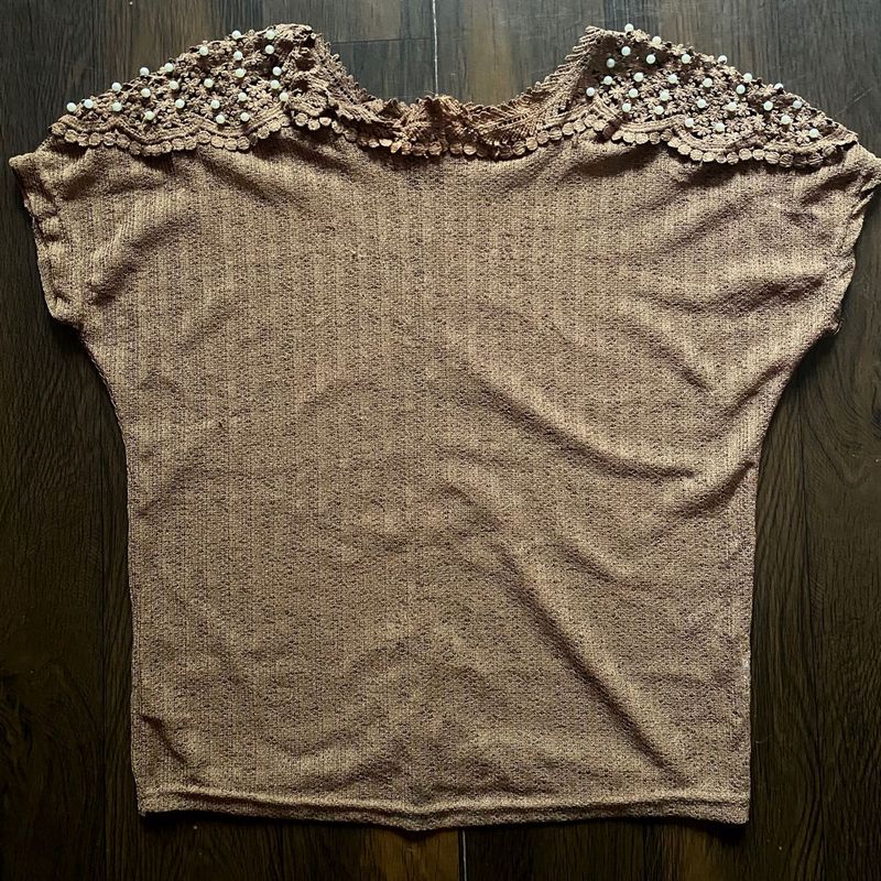 Sparkly Embellished Knit Top