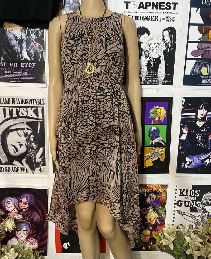 Unique Patterned Asymmetrical Dress