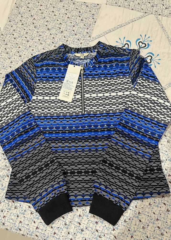 Completely New Patterned Long Sleeve Top
