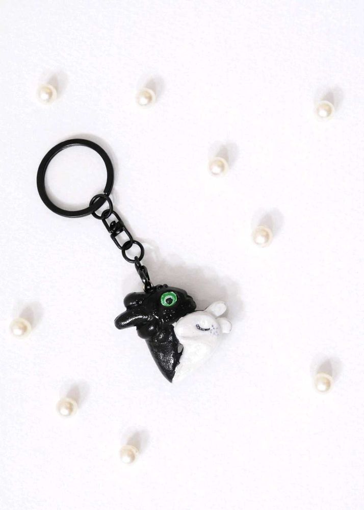 Toothless and the light fury couple Keychain