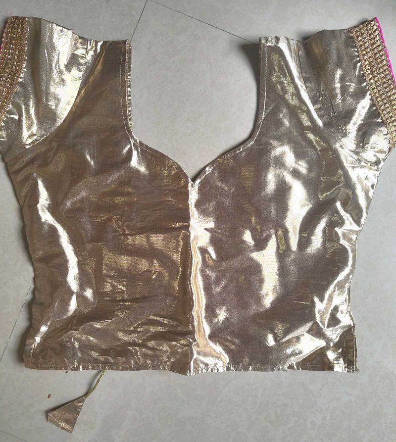 Golden Embellished Blouse, Party Wear