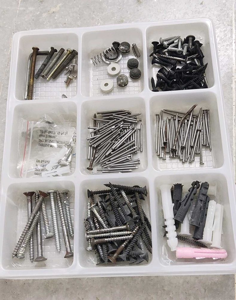 Assorted Screws, Nails &amp; Wall Anchors