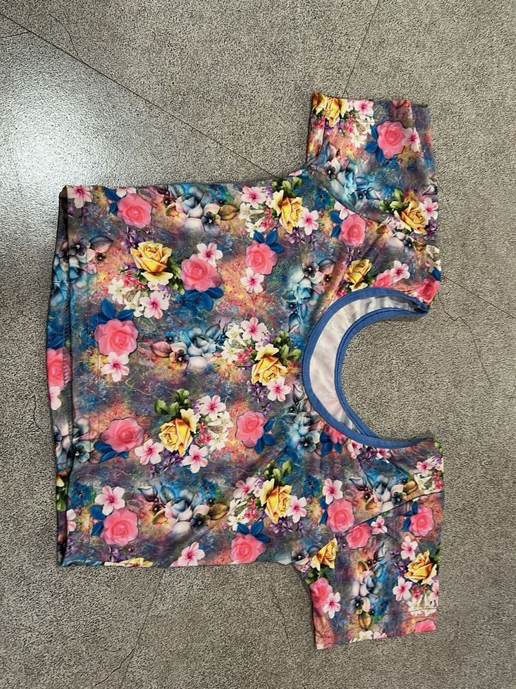 Vibrant Floral Print Blouse/Top
