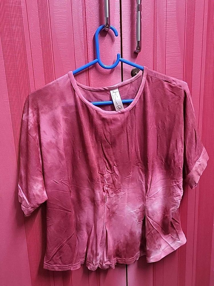 Pink Tie-Dye Top