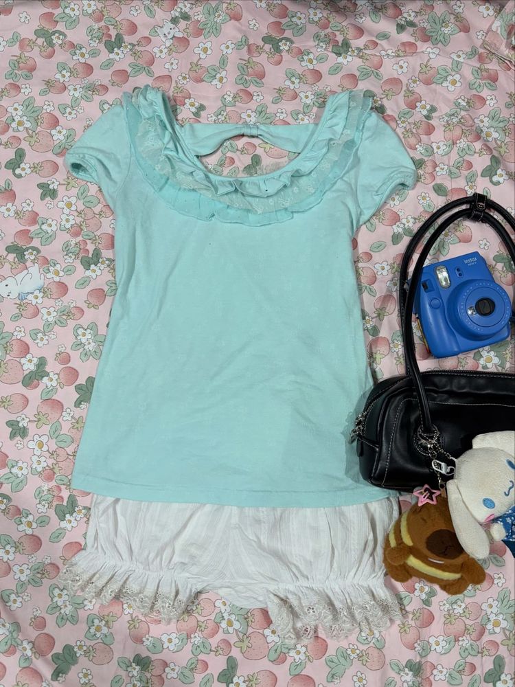 Lolita style blue top