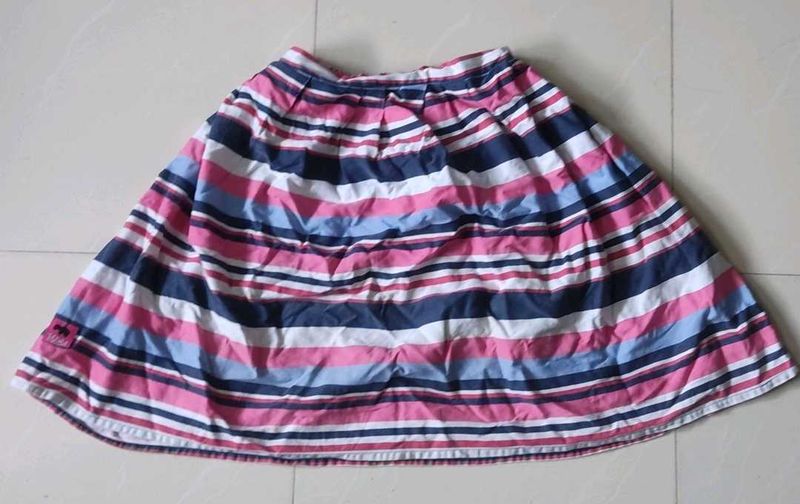 Striped A-Line Skirt