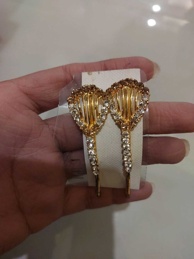 Sparkling Gold Hair Pins