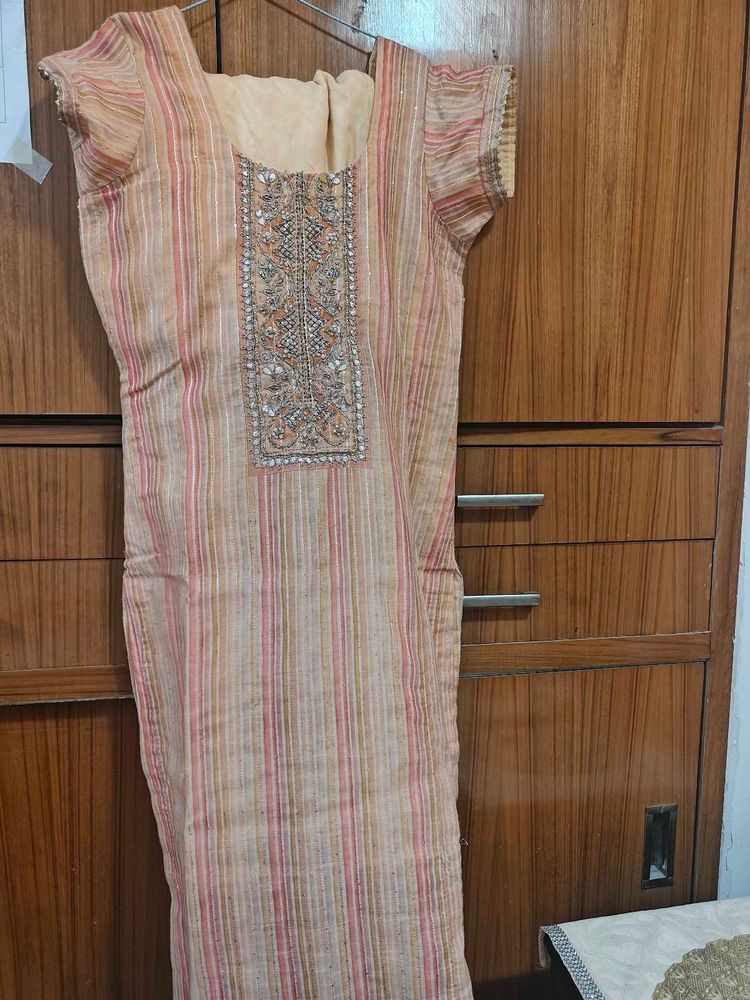 Designer Kurta with Embellished Neckline