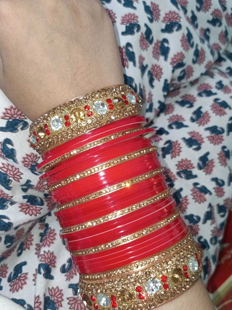 red wedding bangle set ❣️ brand new with box