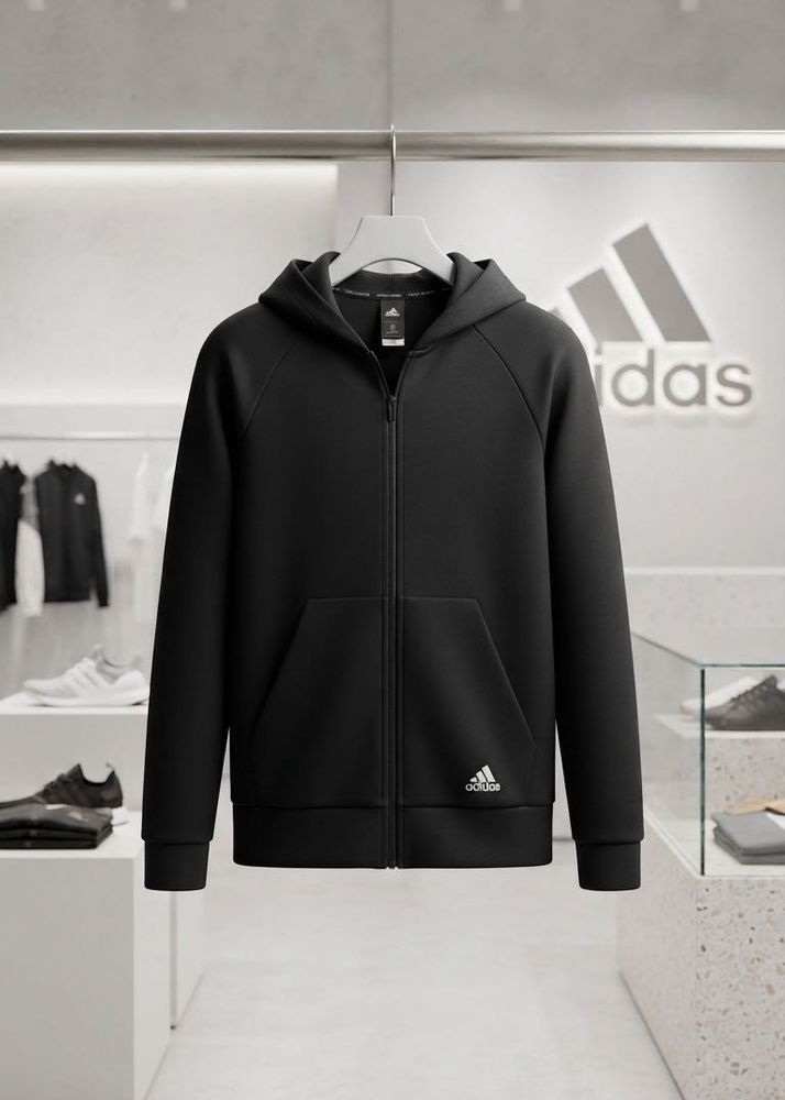 Adidas Black Full Zip Hoodie