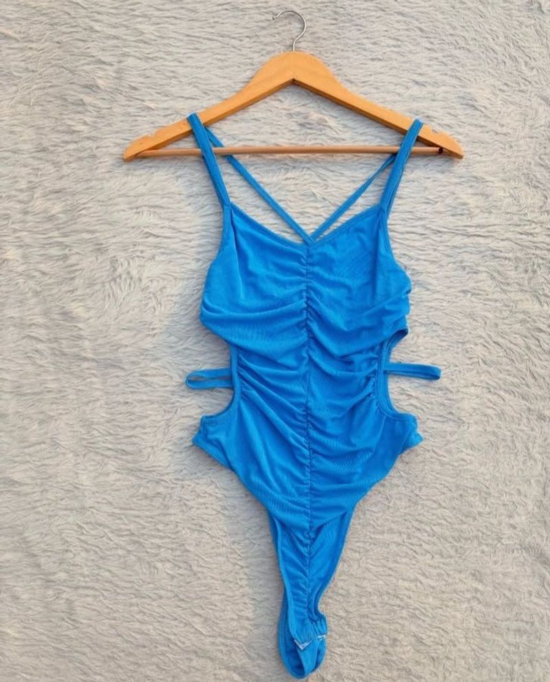 New Blue One Piece Bodysuit