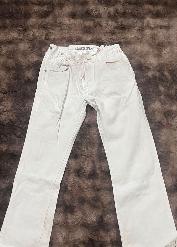 Guess (Authentic) White  Baggy Jeans