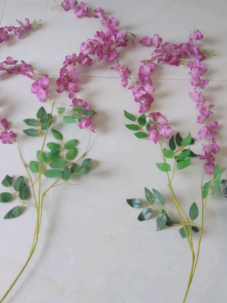 Artificial Pink Wisteria Garland pack of 3