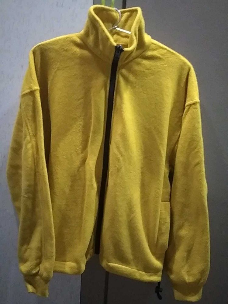 Yellow Fleece Zip-Up