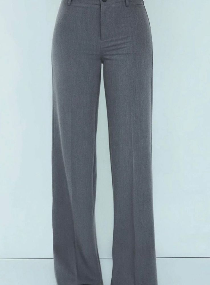 Highwaisted Grey Wide Leg Trousers🩶
