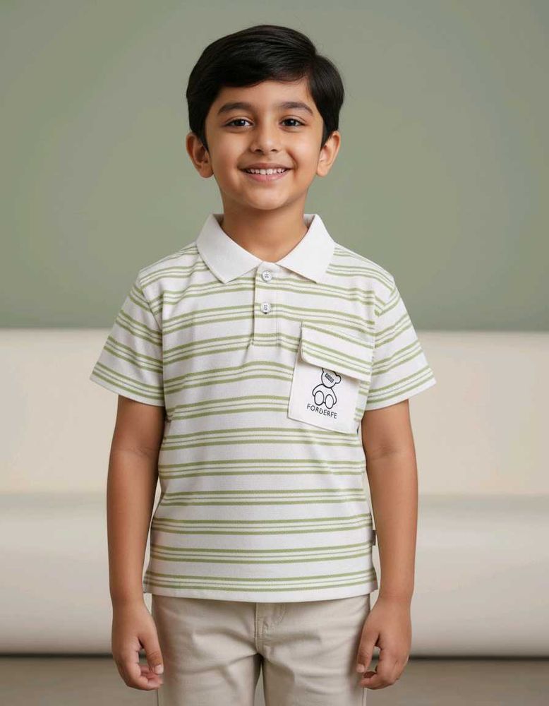 Cute Striped Polo Shirt