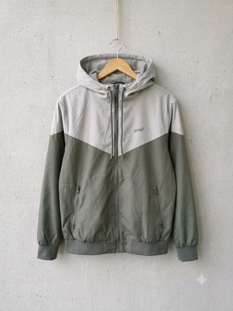 Men's Color Block Hooded Jacket