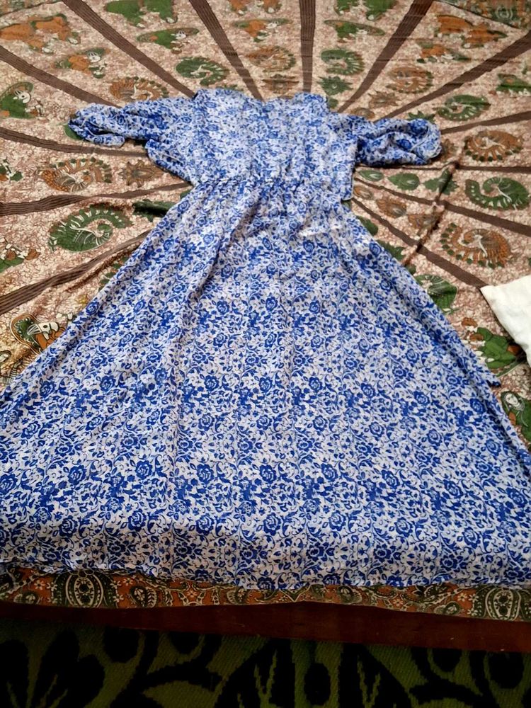 Blue Floral Maxi Dress