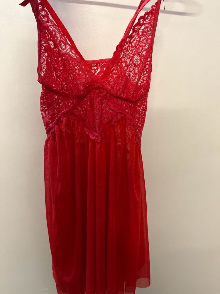 Red Lace Babydoll Lingerie❤️