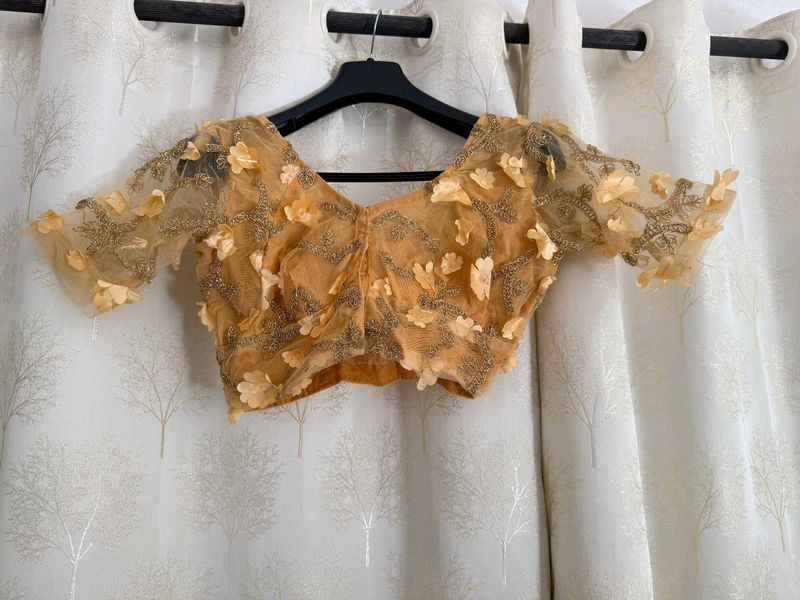 Stunning Embellished Golden Blouse