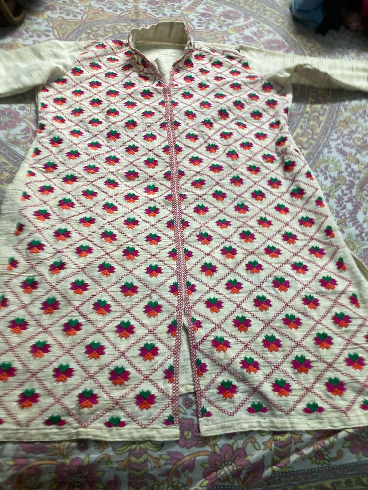 TwoPure Cotton Khadi Degain Kurti