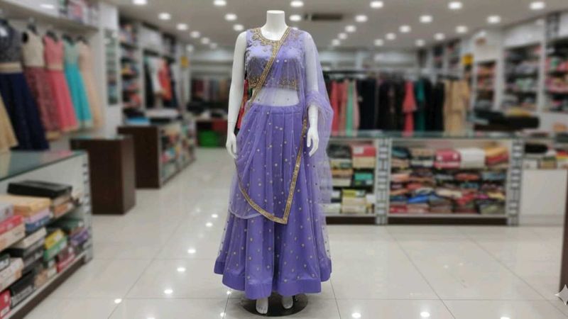 Elegant Lavender Lehenga Choli Set