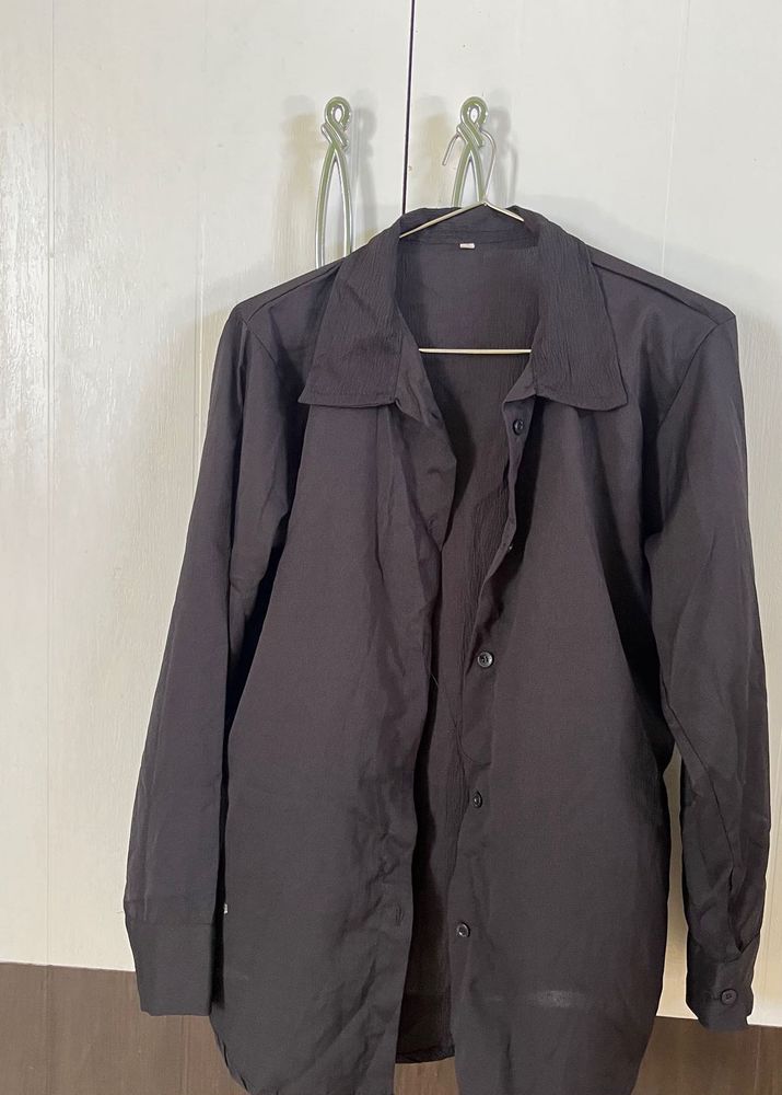 Classic Black Button-Up Shirt