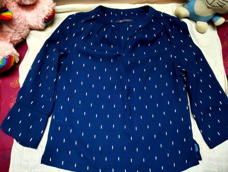 Stylish Blue Printed Top