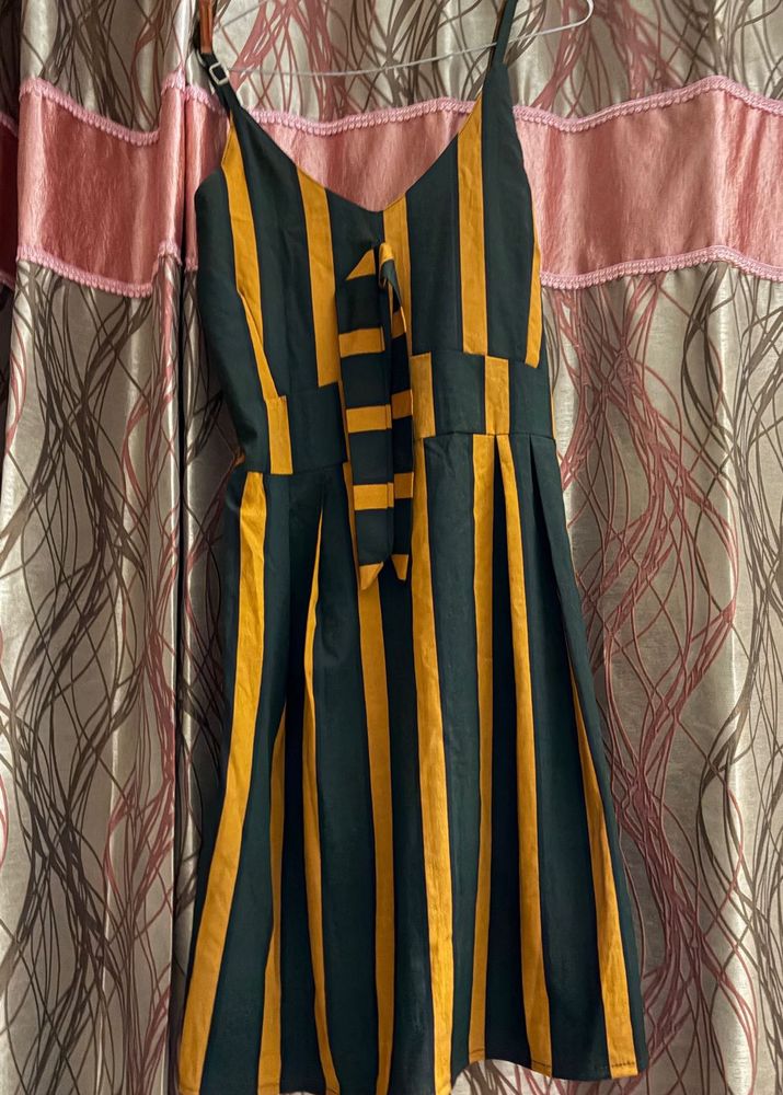 Striped Spaghetti Strap Dress