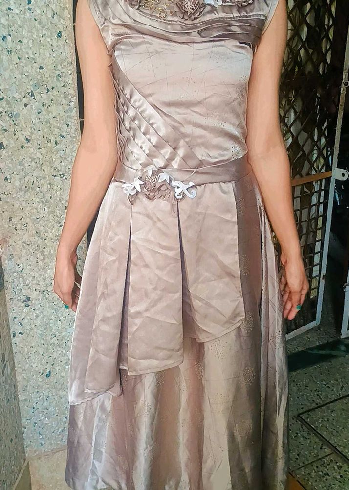 Elegant Satin Evening Gown